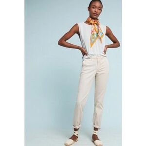 CHINO BY ANTHROPOLOGIE Women’s Beige Relaxed Chino Pants Size 29